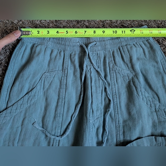 Free People Sea Spray Feelin' Good Linen Blend Utility Pant Women's S - Picture 8 of 9